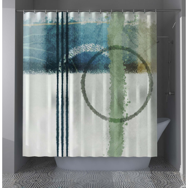 East Urban Home Asta Abstract Shower Curtain Wayfair